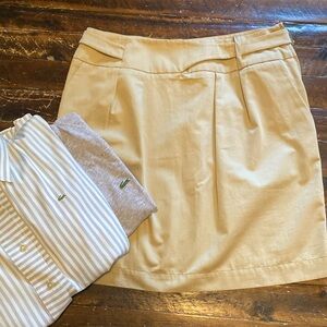 🆕 Lacoste Khaki Skirt NWT